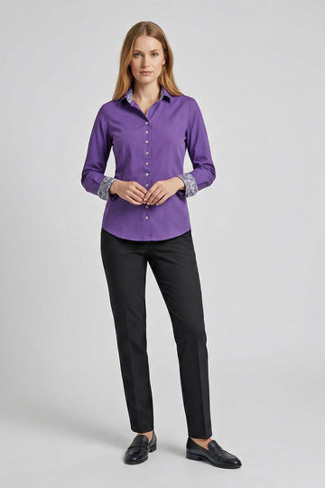 Beatrice Sport Poplin Stretch Women’s Shirt Purple