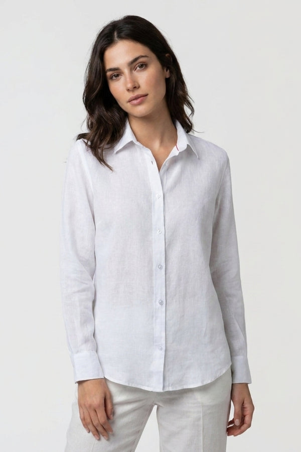Beatrice Sport Linen Women Shirt White