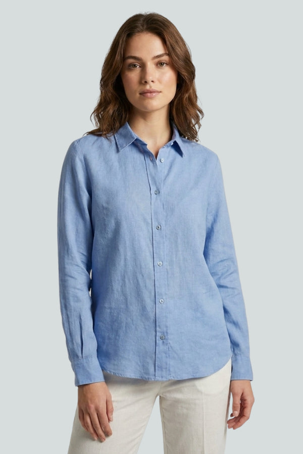 Camisa Mujer Beatrice Sport Lino Azul Claro