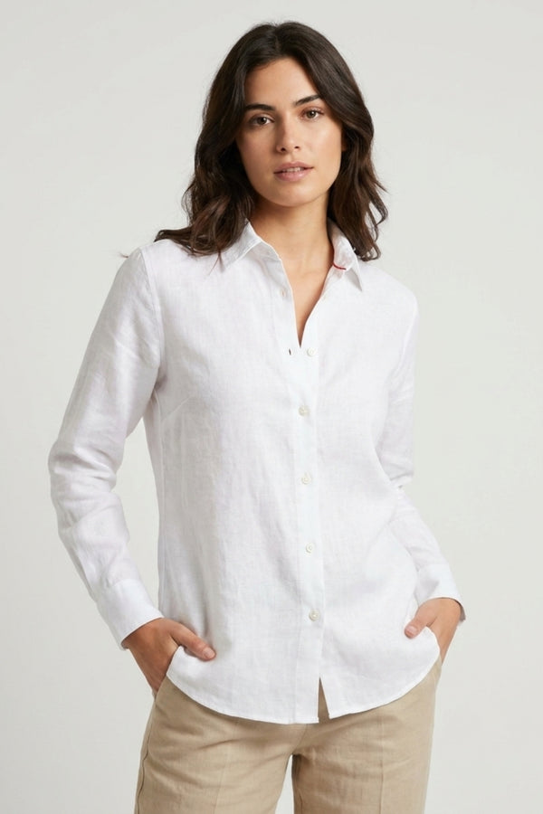 Chemise Femme Beatrice Sport Lin Blanc