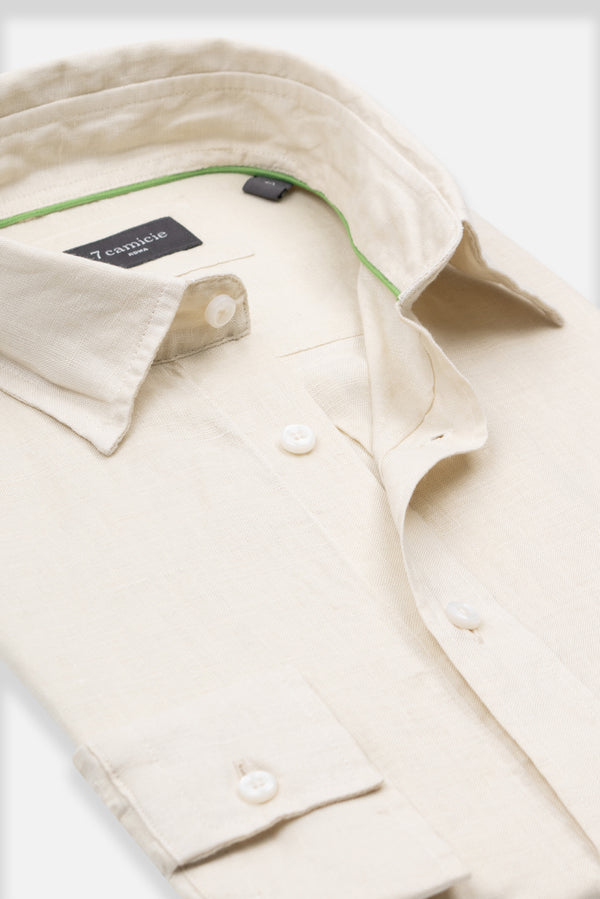 Beatrice Sport Linen Women Shirt Beige