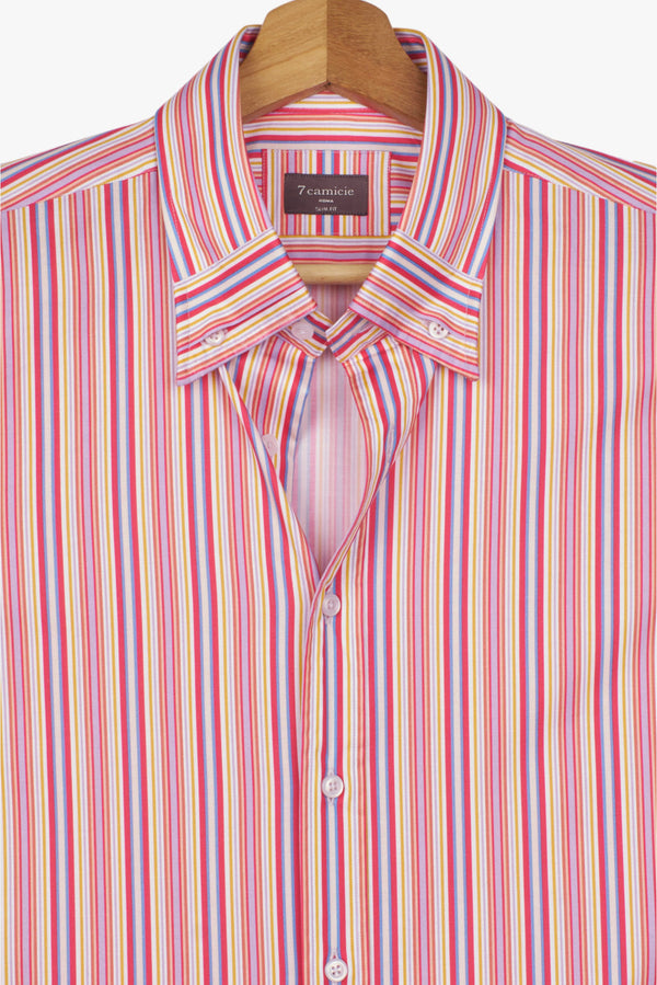 Camicia Uomo Popelin Rosa Lilla