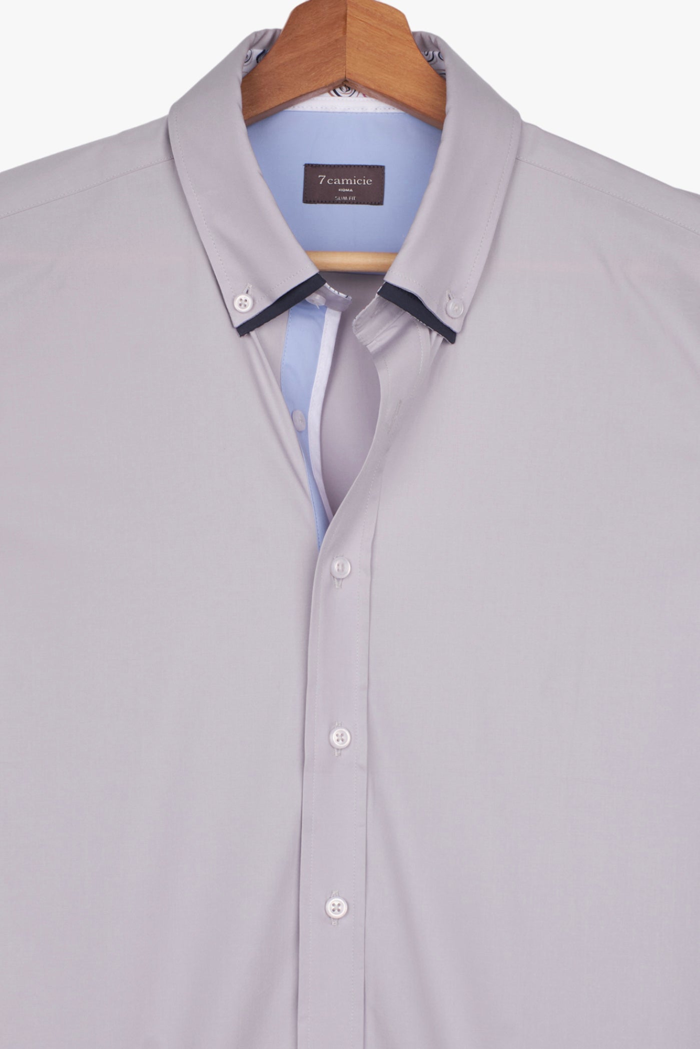 bernini dress shirts Bernini Iconic Poplin Stretch Man Shirt Short Sleeve Light Blue 7 Camicie
