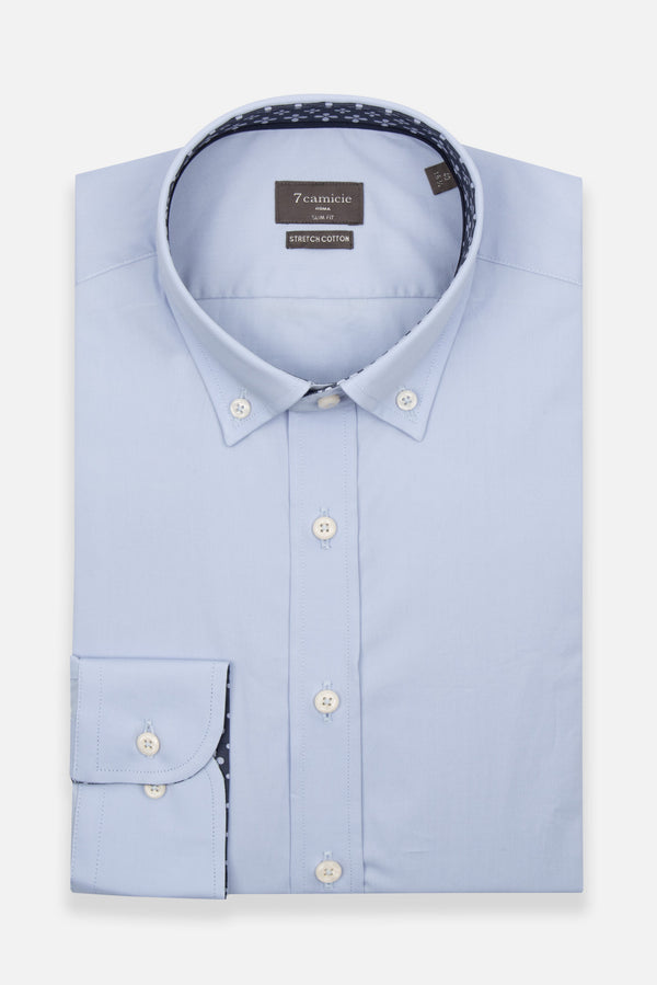 Leonardo Sport Poplin Stretch Man Shirt Light Blue