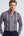 Camicia Uomo Leonardo Sport Popelin Stretch Blu Rosso