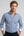 Camicia Uomo Leonardo Sport Popelin Stretch Bianco Blu