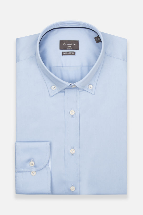 Leonardo Sport Satin Man Shirt Light Blue