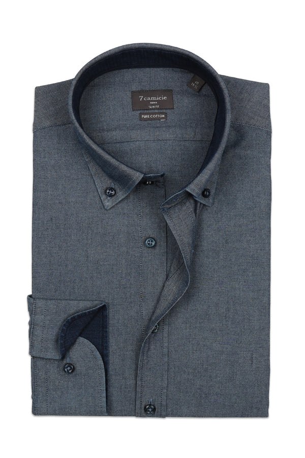 Leonardo Sport Herren Hemd Denim Blau