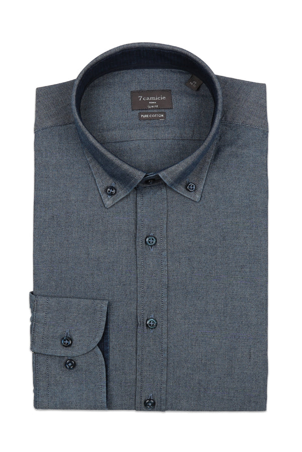 Leonardo Sport Herren Hemd Denim Blau