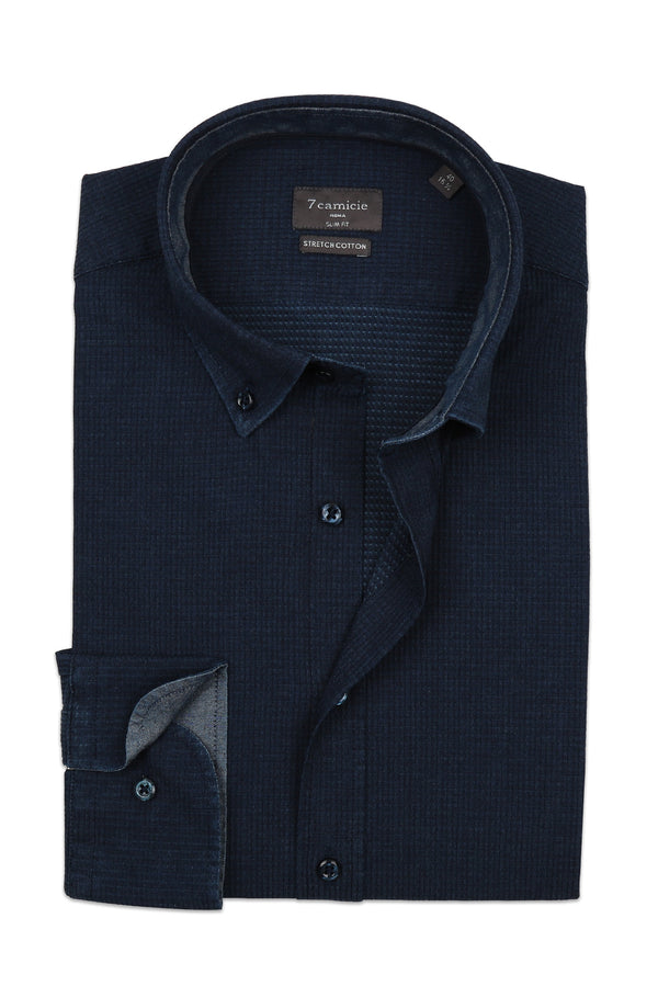 Leonardo Sport Herren Hemd Denim Blau
