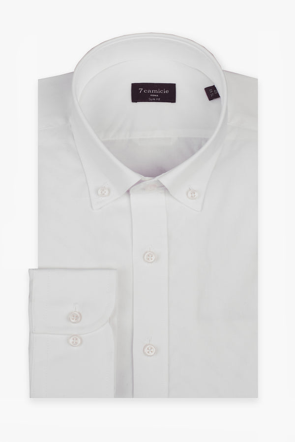 Camicia Uomo Leonardo Popelin Stretch Bianco