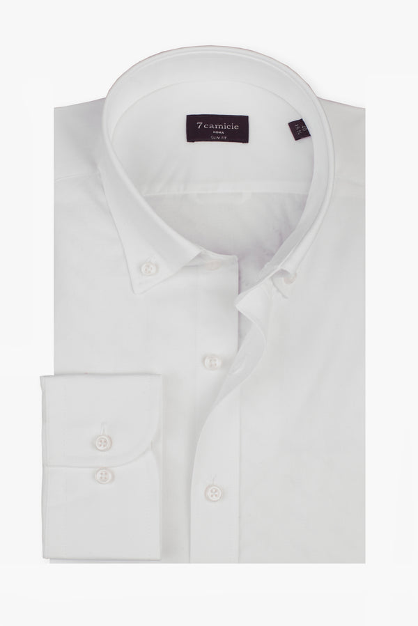 Camicia Uomo Leonardo Popelin Stretch Bianco