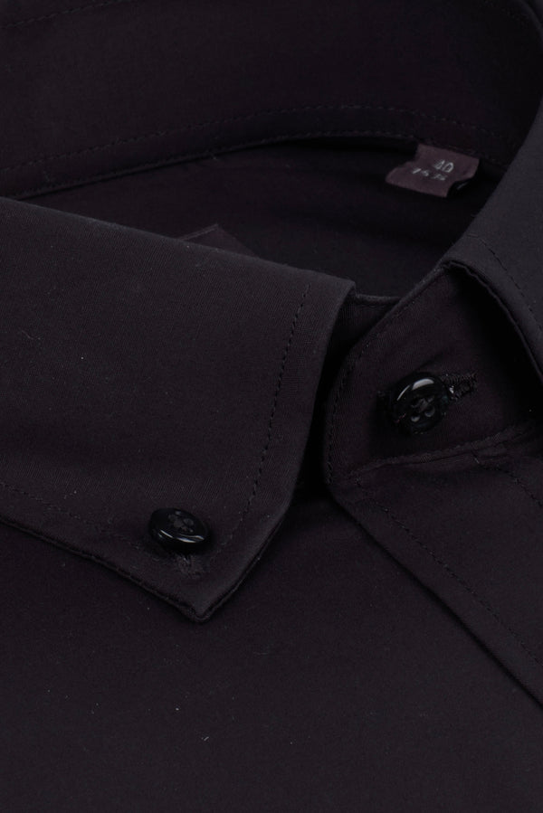 Camicia Uomo Leonardo Popelin Stretch Nero