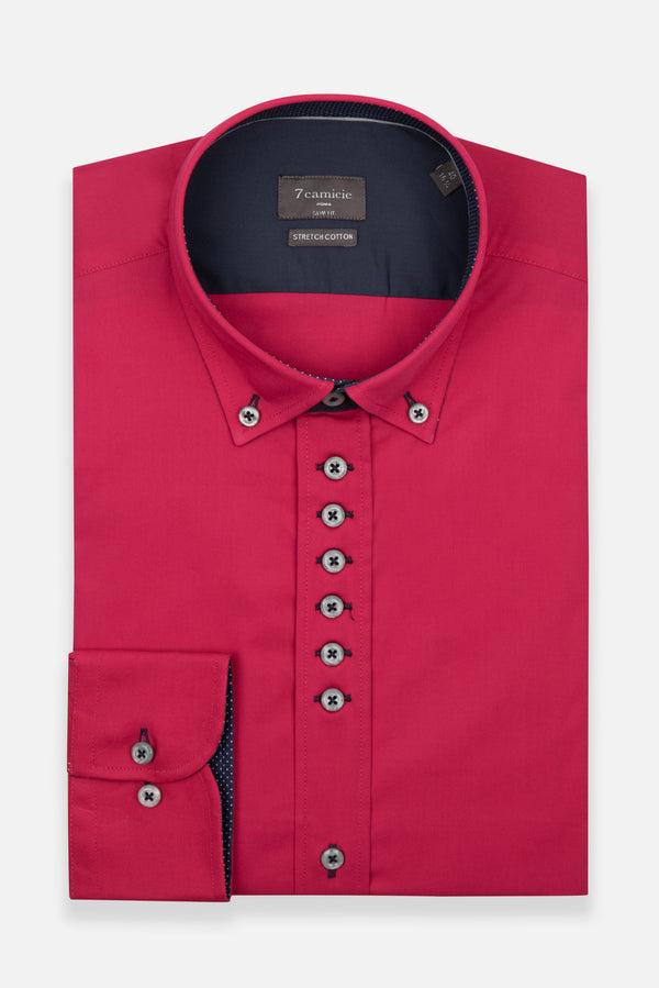 Camisa Hombre Donatello Sport Popelin Stretch Rosa