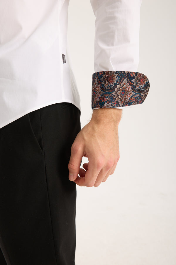 Camisa Hombre Donatello Iconic Popelin Stretch Blanco