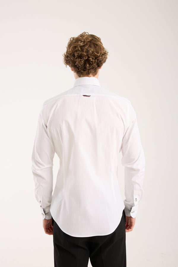Camisa Hombre Donatello Iconic Popelin Stretch Blanco