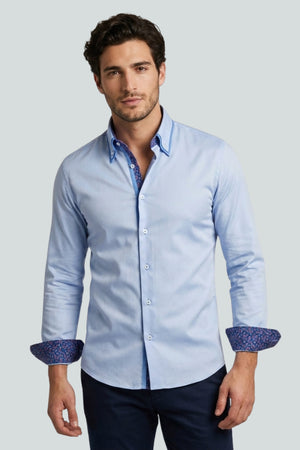 Sport Satin Men’s Shirt Light Blue