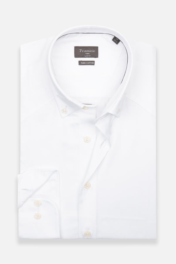 Satin Man Shirt White