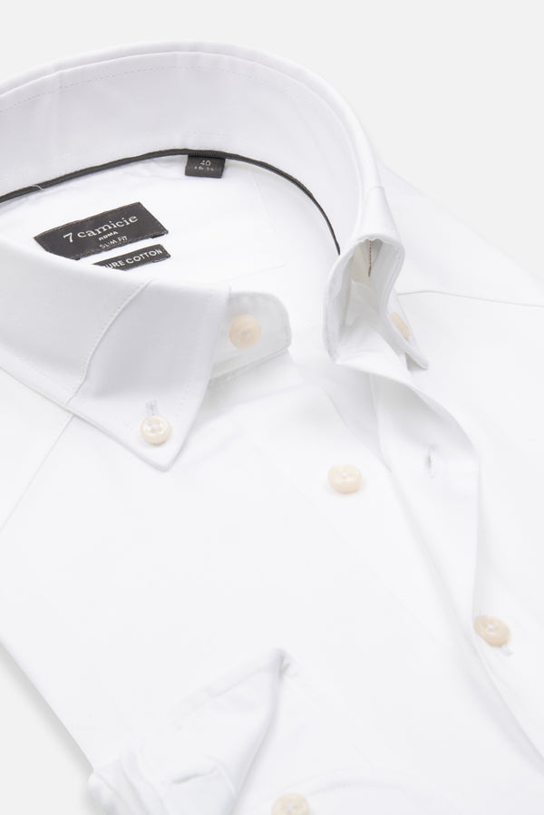 Satin Man Shirt White