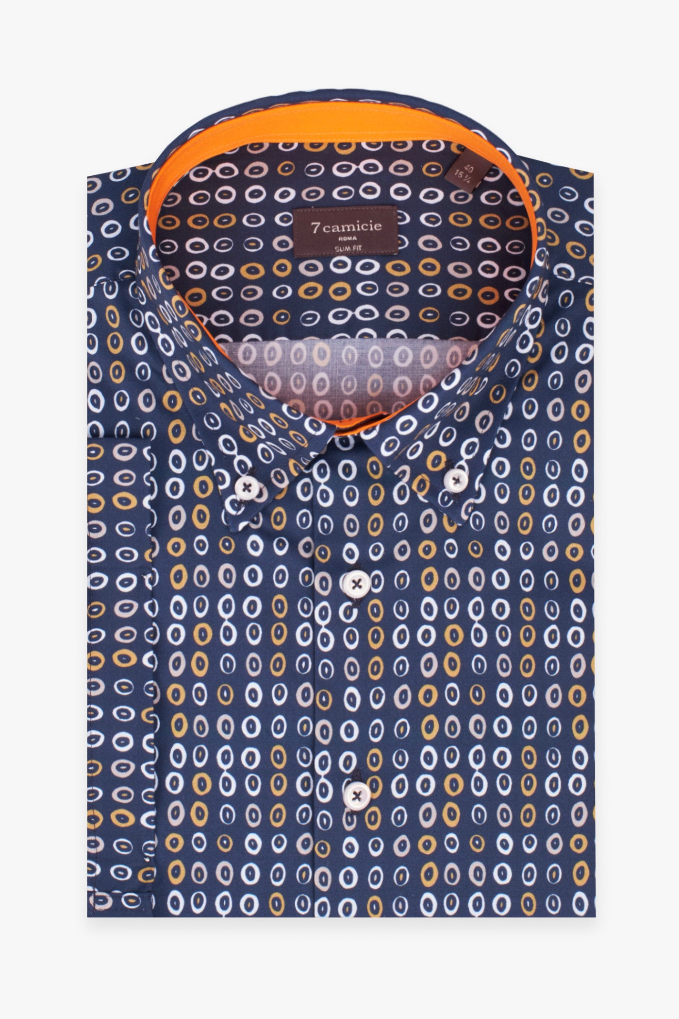 Leonardo Sport Poplin Man Shirt Short Sleeve Blue Yellow – Camicie
