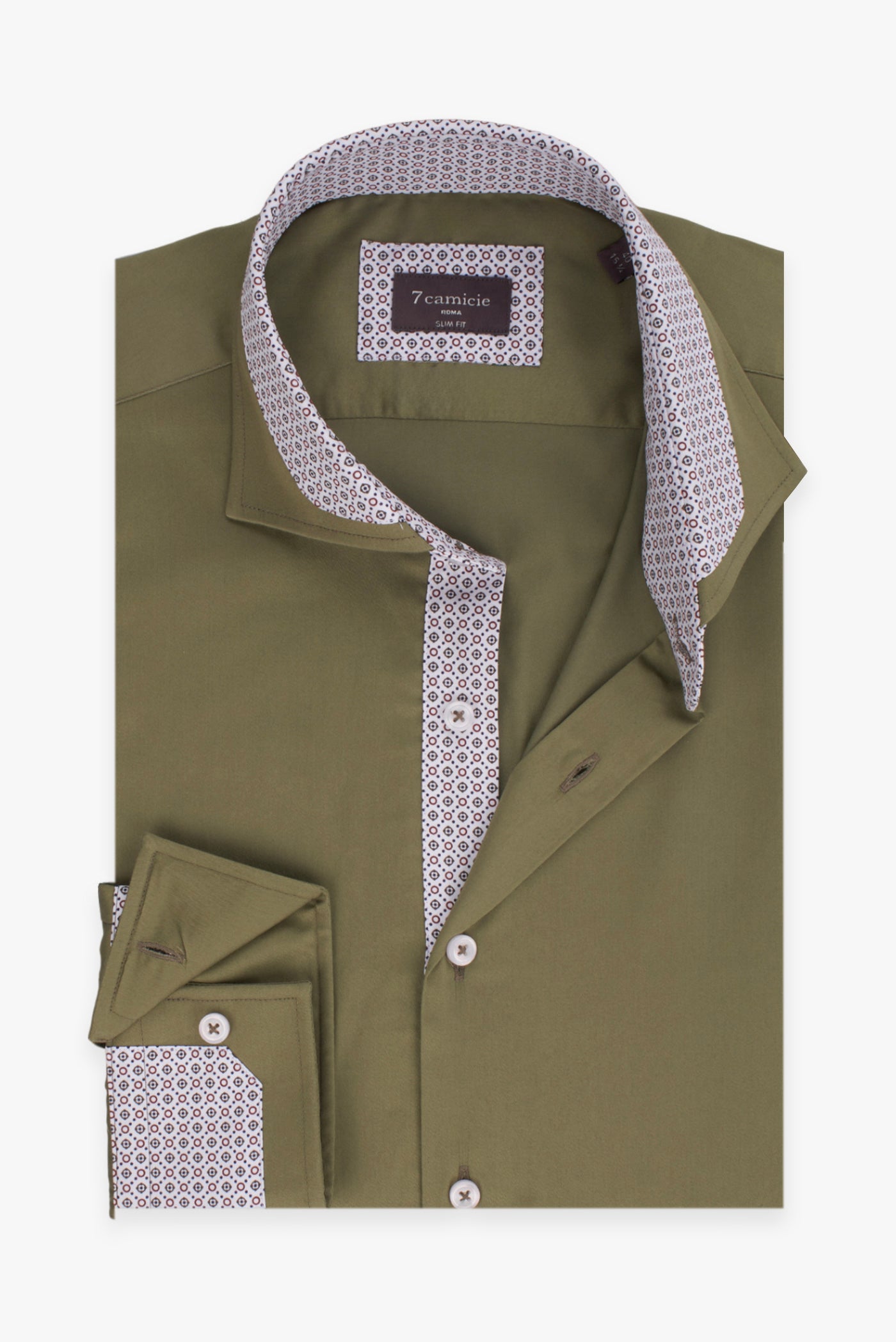 Francesco Iconic Satin Man Shirt Green – Camicie
