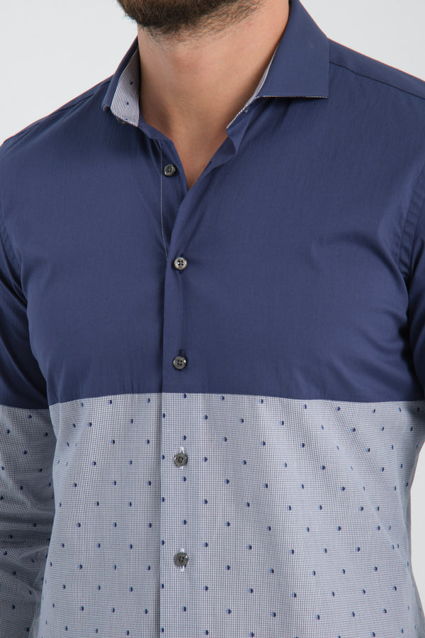 Sport Poplin Man Shirt Blue