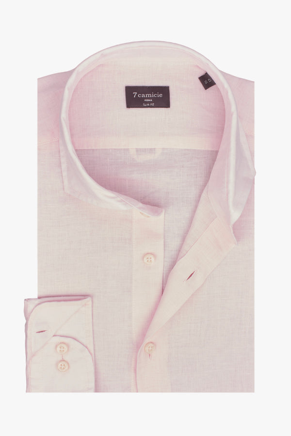 Firenze Essential Herren Hemd Leinen Rosa