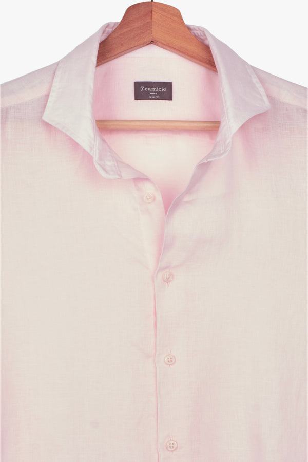 Chemise Homme Firenze Essential Lin Rose