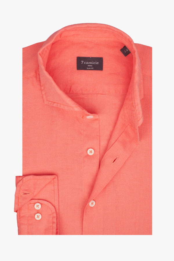 Firenze Essentials Linen Man Shirt Red