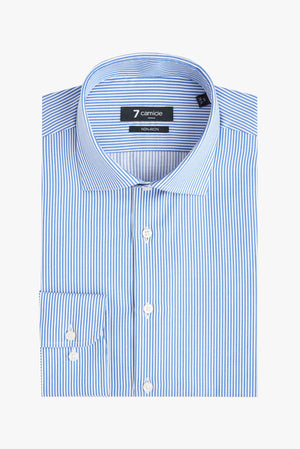 Marcello Essentials Poplin Man Shirt Light Blue White Non Iron