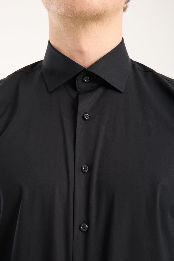 Chemise Homme Firenze Sport Popelin Stretch Noir