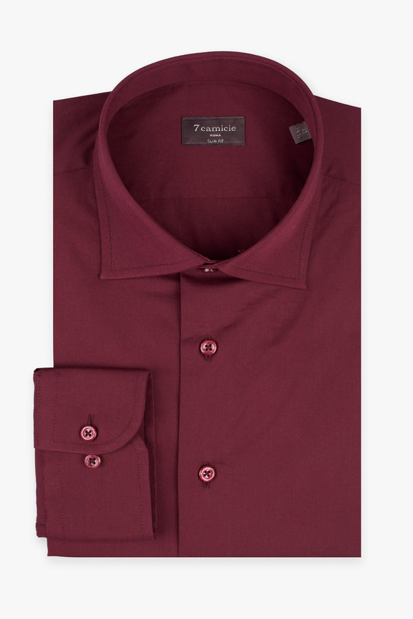 Camicia Uomo Firenze Popelin Stretch Rosso