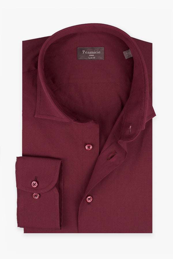 Chemise Homme Firenze Popelin Stretch Rouge