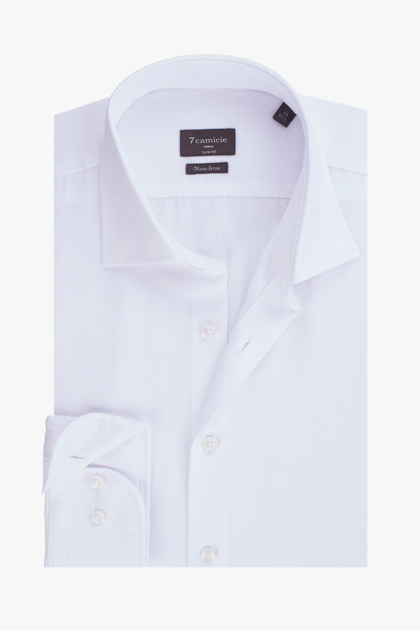 Camisa Hombre Firenze Essential Popelin Stretch Blanco