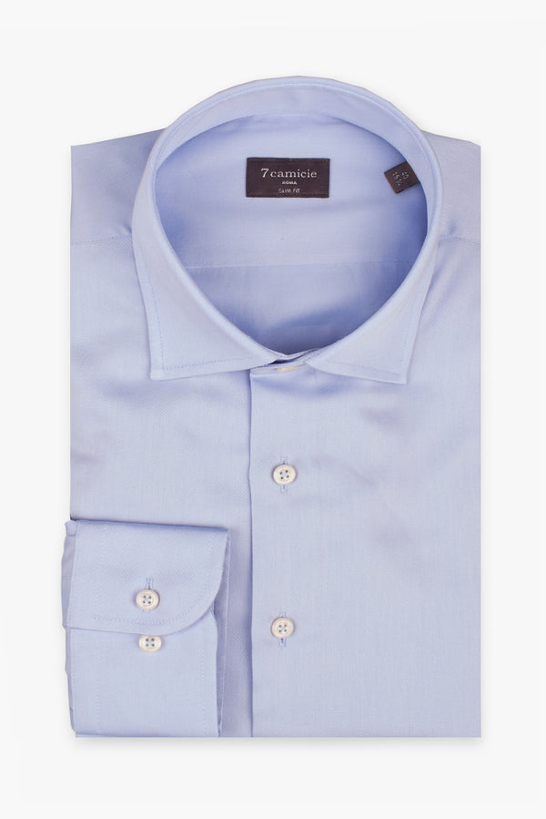 Camicia Uomo Firenze Satin Celeste