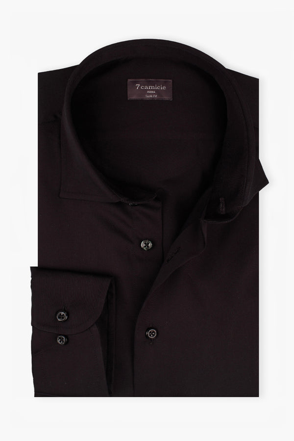 Camicia Uomo Firenze Essential Satin Nero