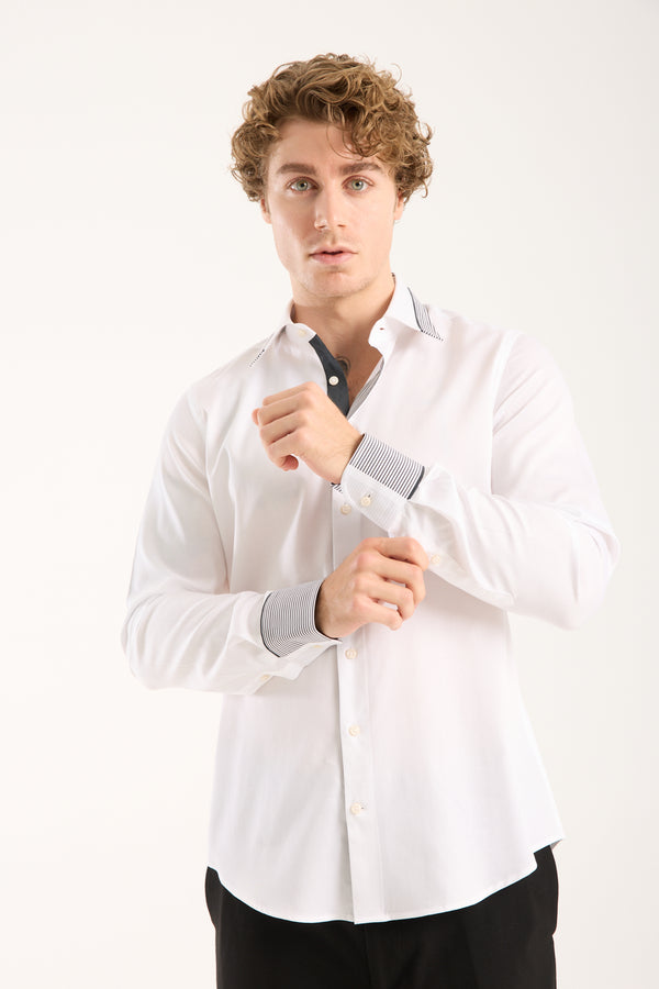 Sport Satin Man Shirt White