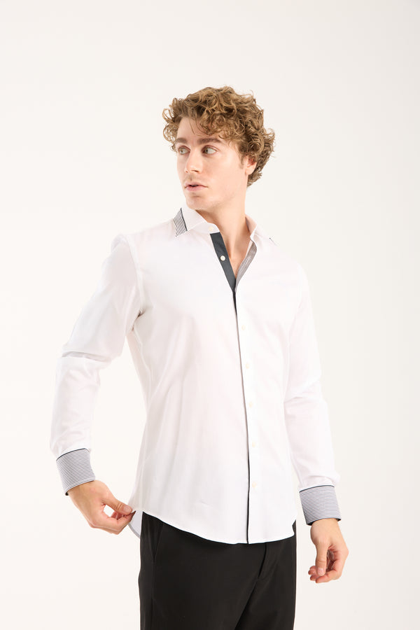 Sport Satin Man Shirt White