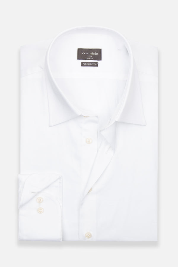 Camisa Hombre Romeo Essential Satin Blanco