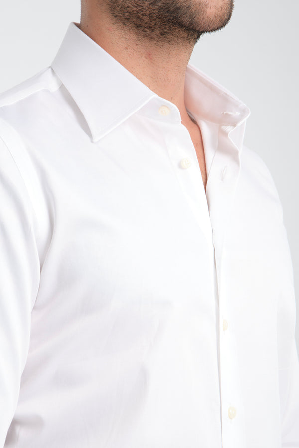 Camisa Hombre Romeo Essential Satin Blanco