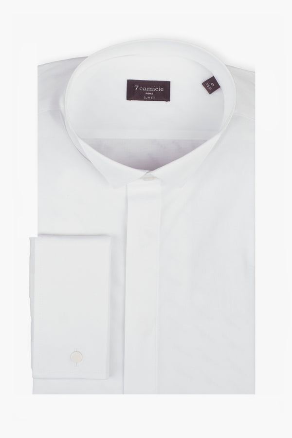 Camicia Uomo Milano Popelin Stretch Bianco