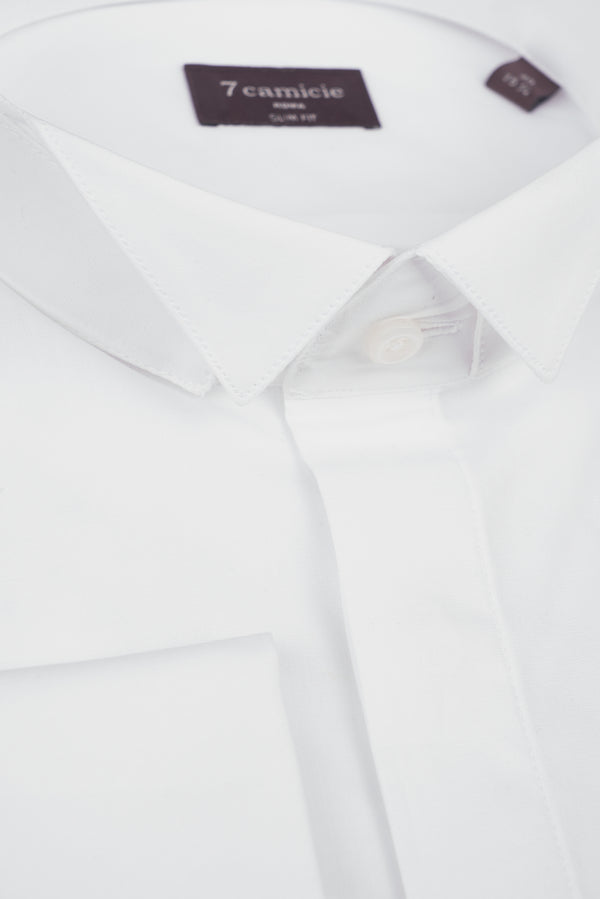 Camicia Uomo Milano Popelin Stretch Bianco