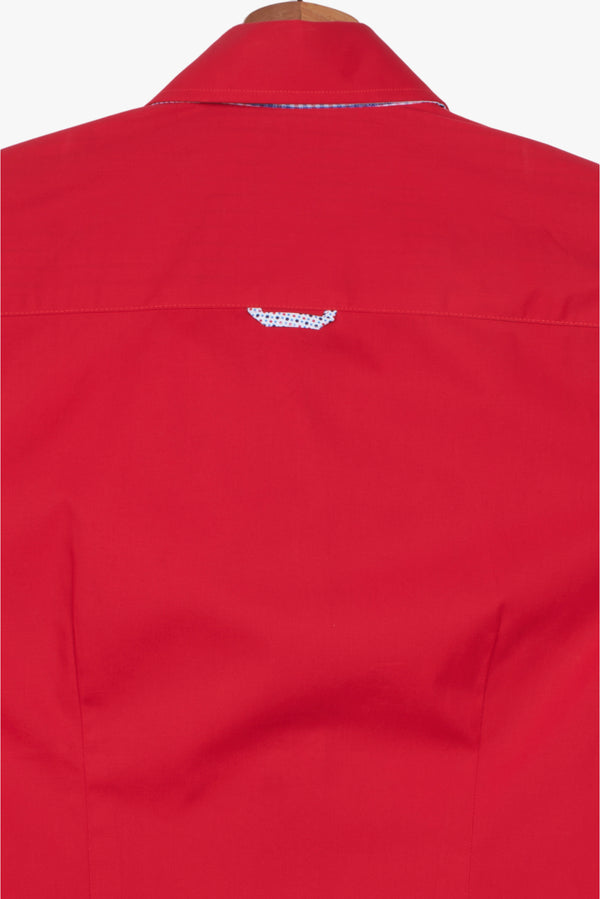 Camisa Mujer Silvia Iconic Popelin Stretch Rojo