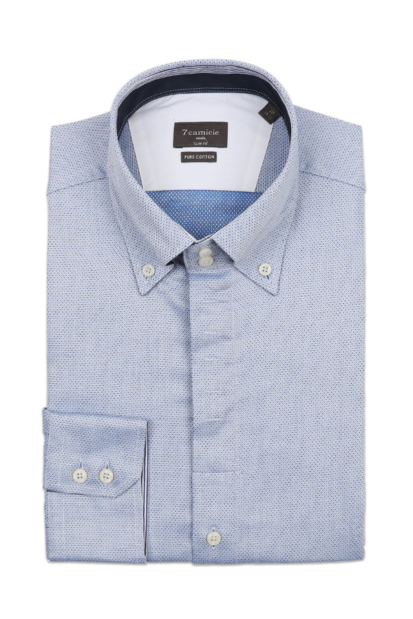 Roma Iconic Herren Hemd Armored Hellblau Weiss