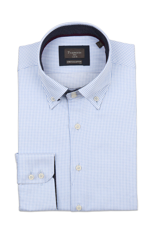 Roma Iconic Herren Hemd Armored Hellblau Weiss