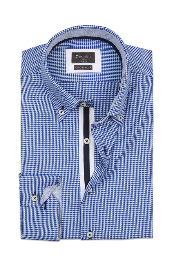 Roma Iconic Herren Hemd Armored Blau Hellblau