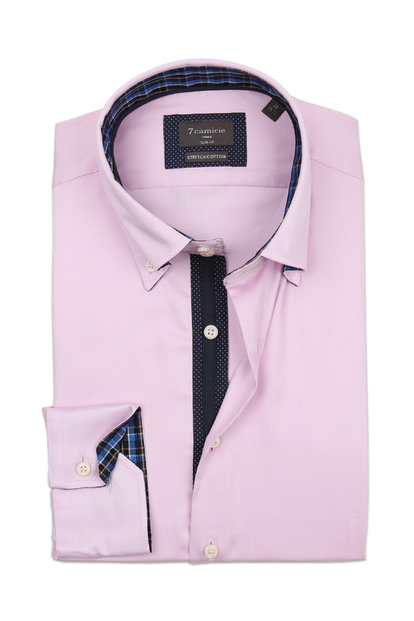 Roma Iconic Herren Hemd Satin Rosa