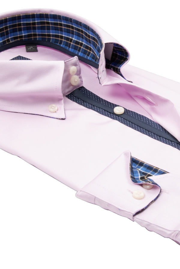 Roma Iconic Herren Hemd Satin Rosa
