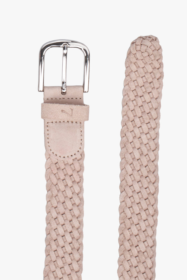 Leather Man Belt White