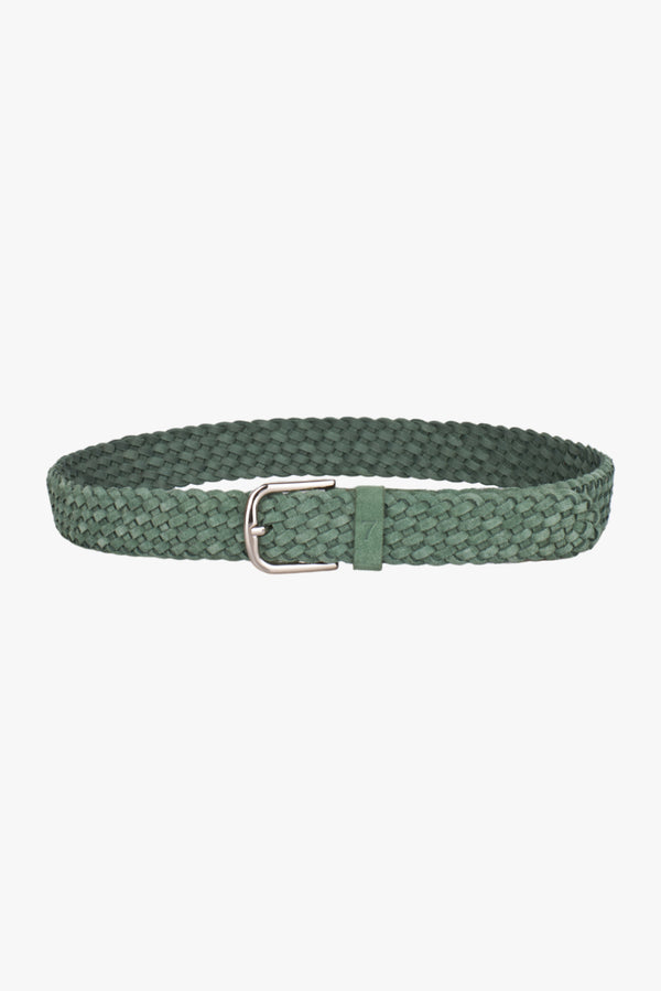 Leather Man Belt Green